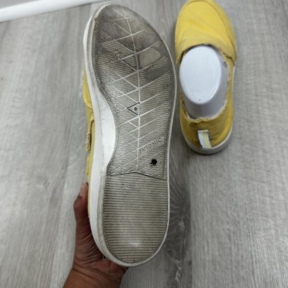 Vionic Beach Malibu Shoes Womens Size 8 Yellow Slip On Canvas Comfort Casual - Picture 8 of 10